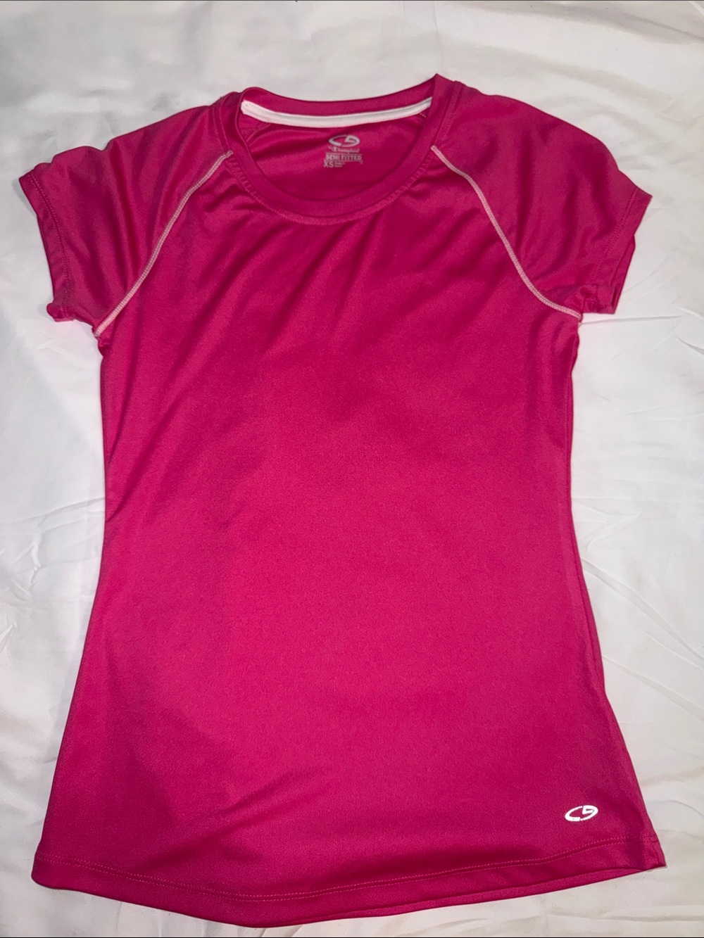 C9 by Champion Fuchsia Performance Tee with Contrast Piping